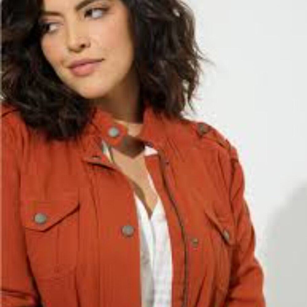 TORRID DOUBLE GAUZE FOLD UTILITY ROOIBOS JACKET SIZE 5 OR 5X BRAND NEW WITH TAGS